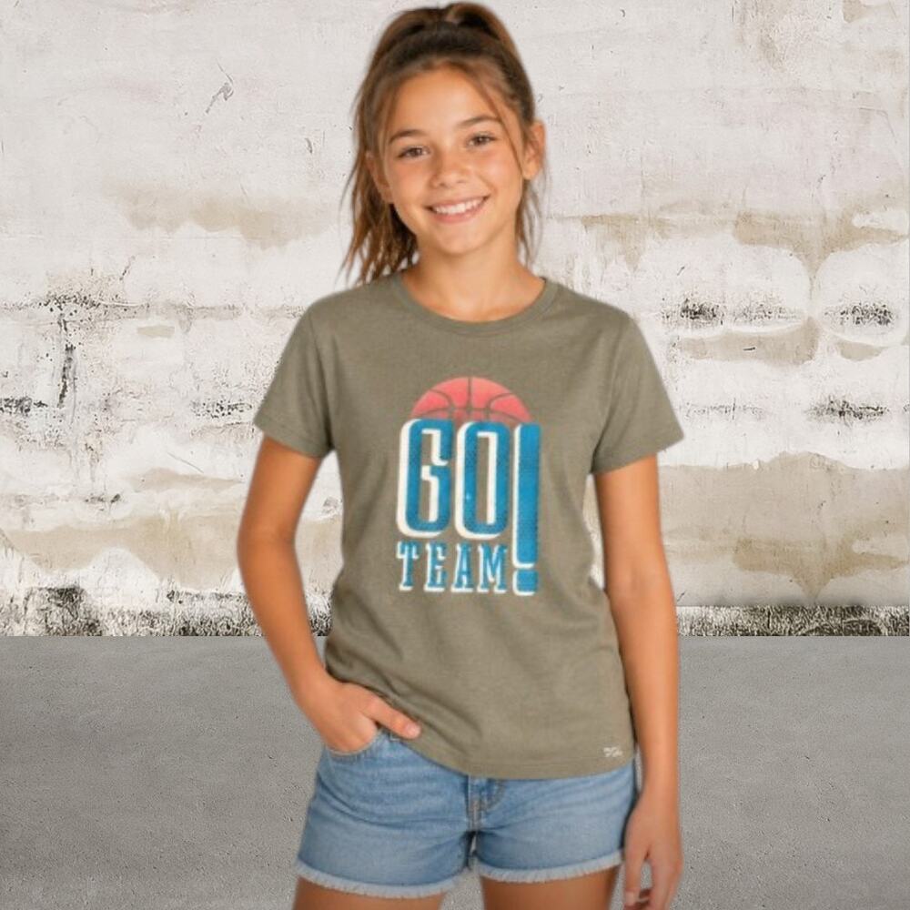 DSG Girls Gray Go Team Performance T-Shirt - Size Medium (10/12)
